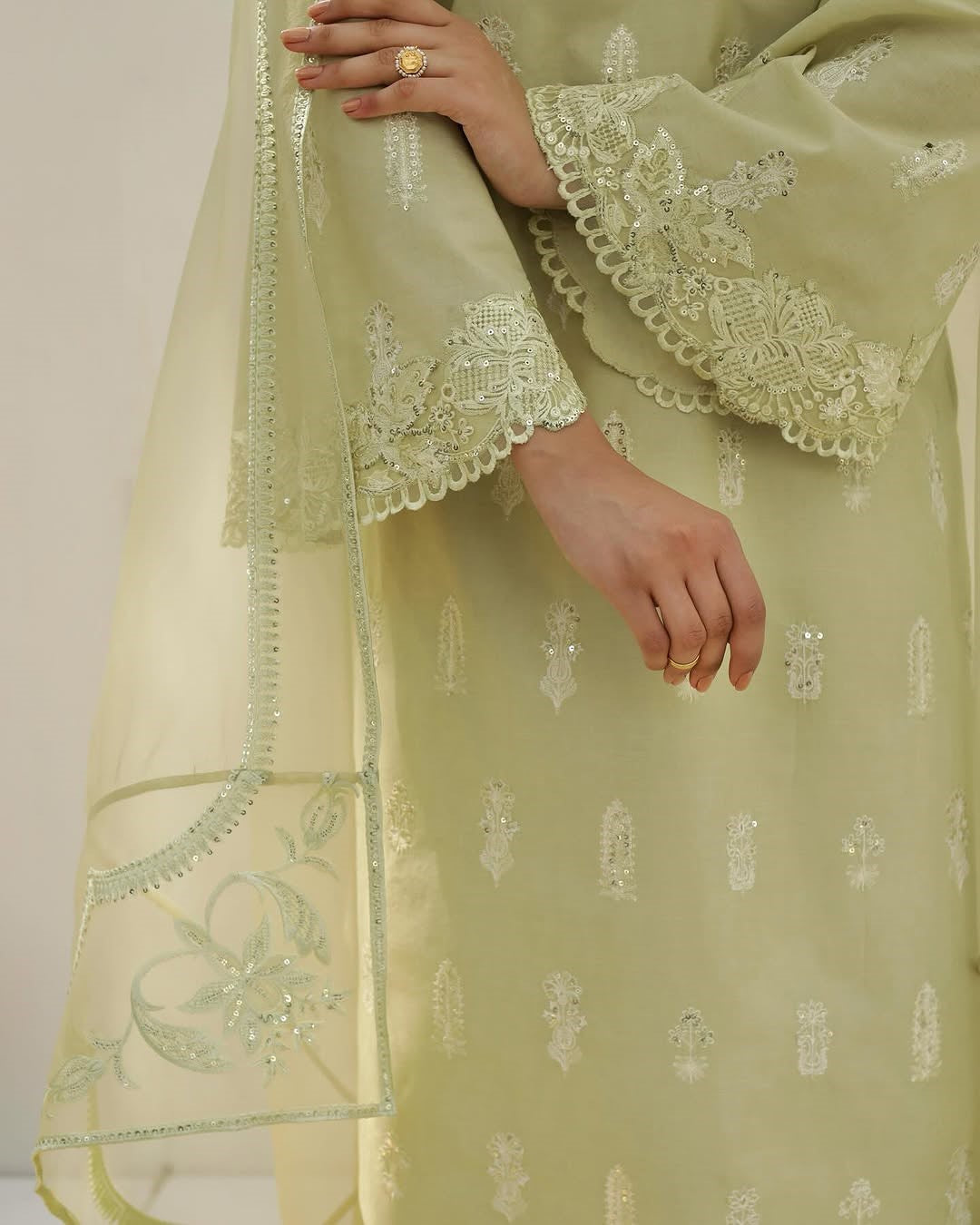 Mint Glow | 3-Piece Stitched Eid Arrival