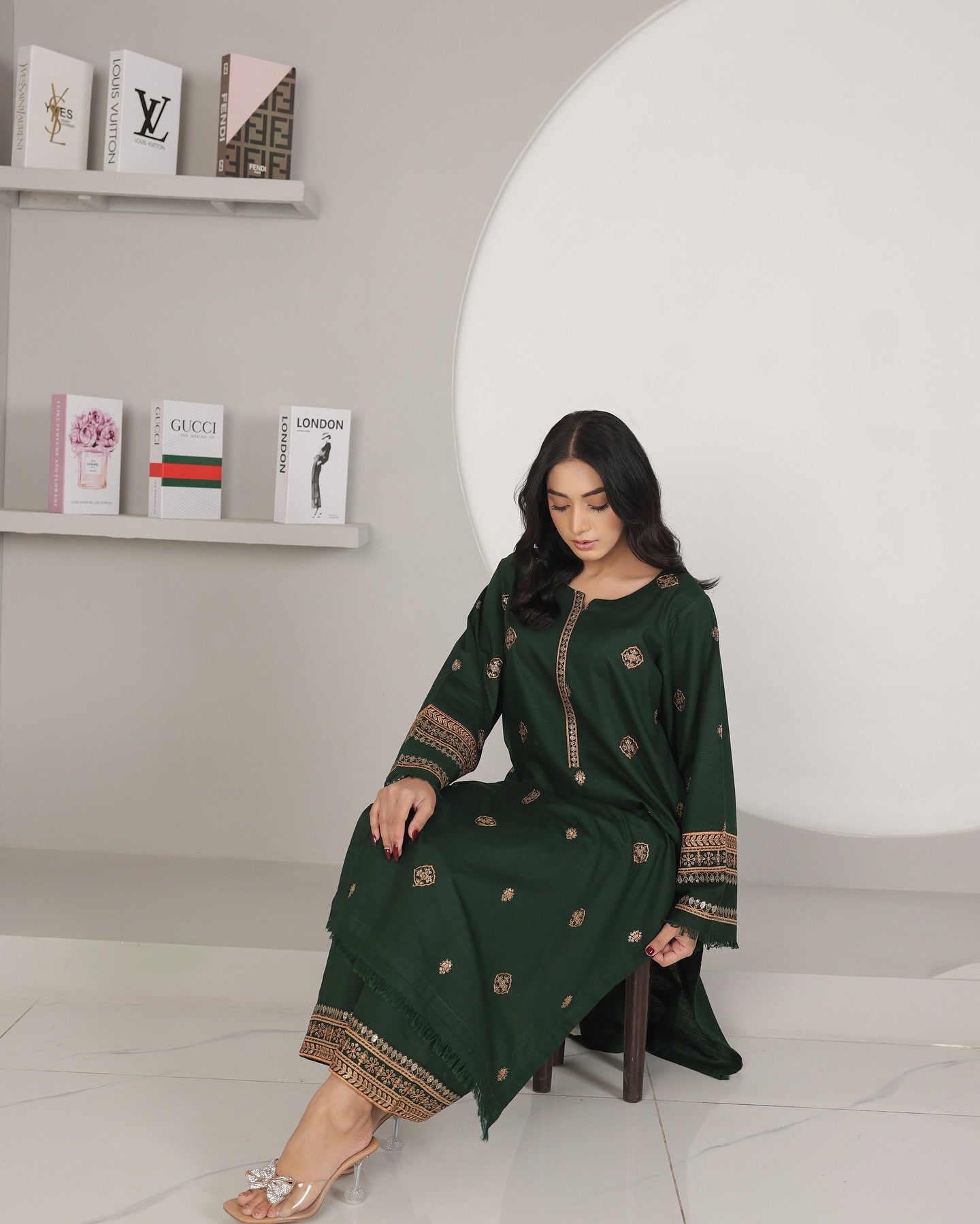 JADE | 2-piece Stitched embroidered outfit