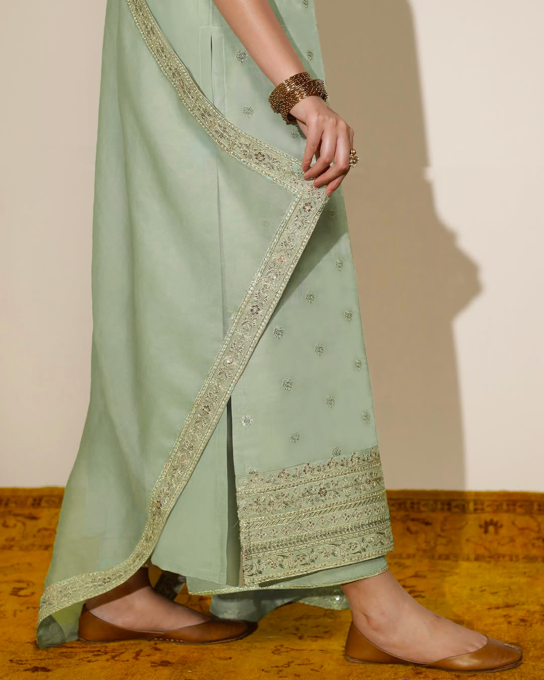 Sage Green | 3-PC Stitched Embroidered Outfit