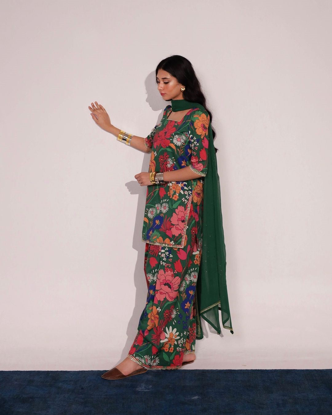 Floral Green | 2-Piece Stitched Suit
