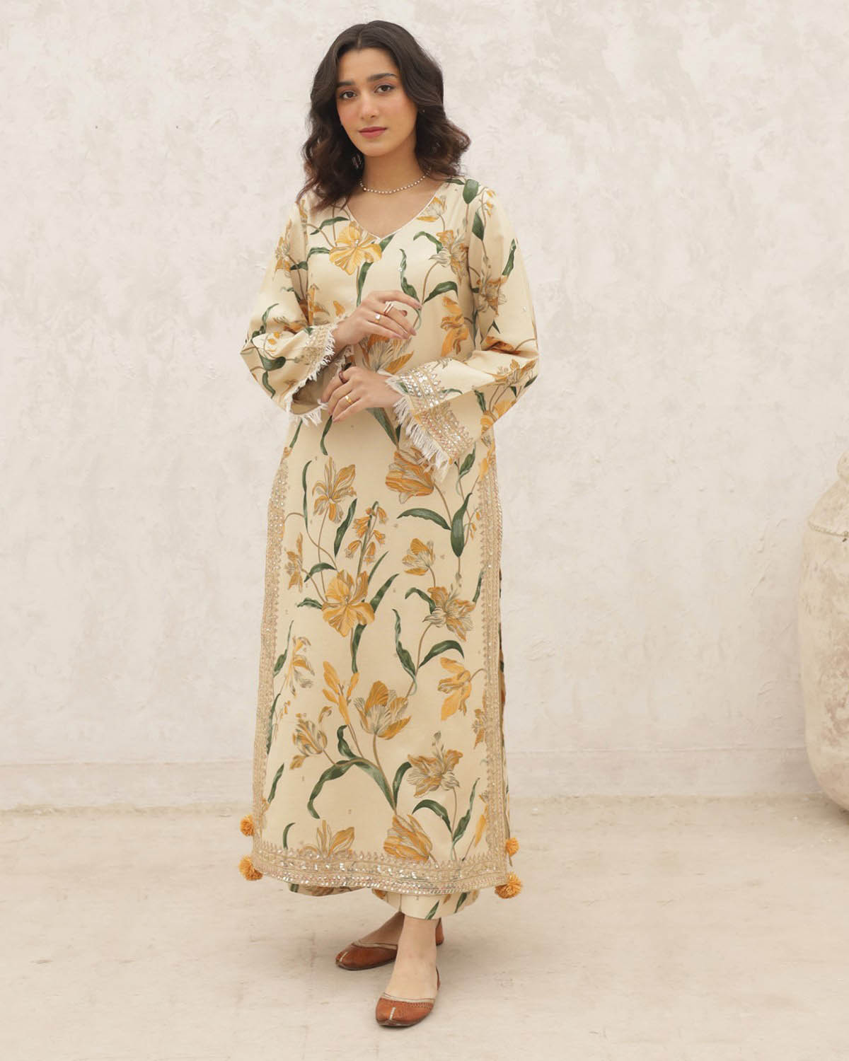 Pearly Bloom | 2-Piece Stitched Suit