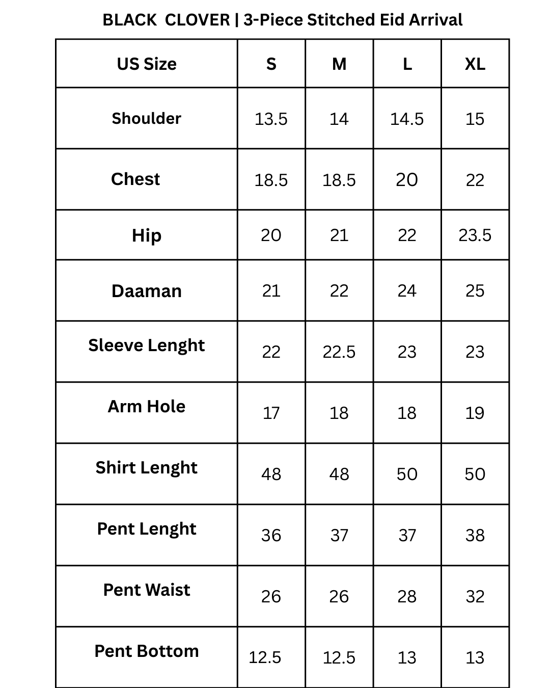 BLACK CLOVER | 3-PC Stitched Embroidered Outfit