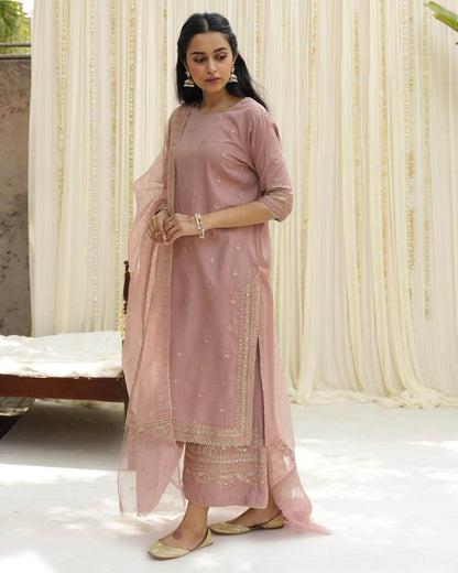 Pink Orchid | 3-Piece Stitched Suit