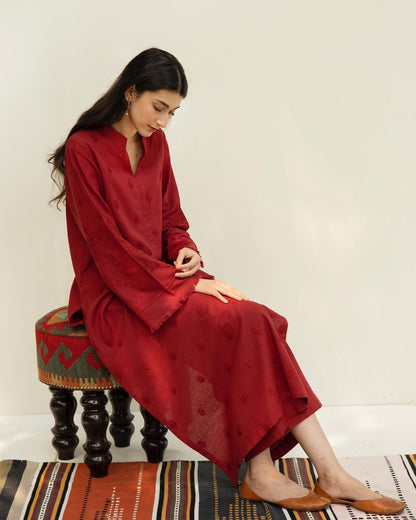 SCARLET | 2-Piece Lawn Stitched Embroidered Outfit