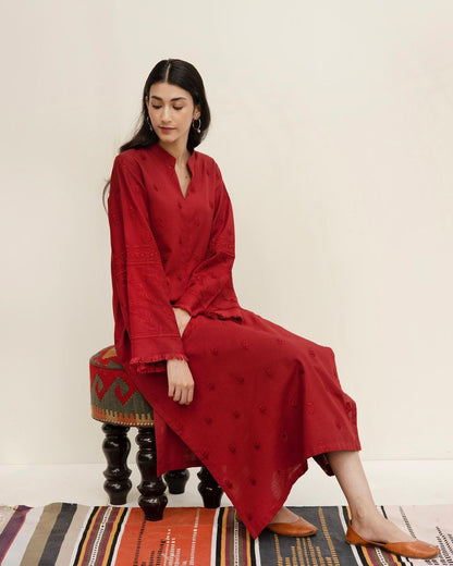 SCARLET | 2-Piece Lawn Stitched Embroidered Outfit