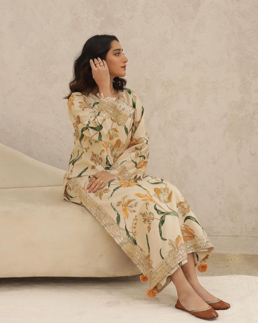 Pearly Bloom | 2-Piece Stitched Suit