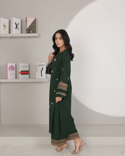 JADE | 2-piece Stitched embroidered outfit