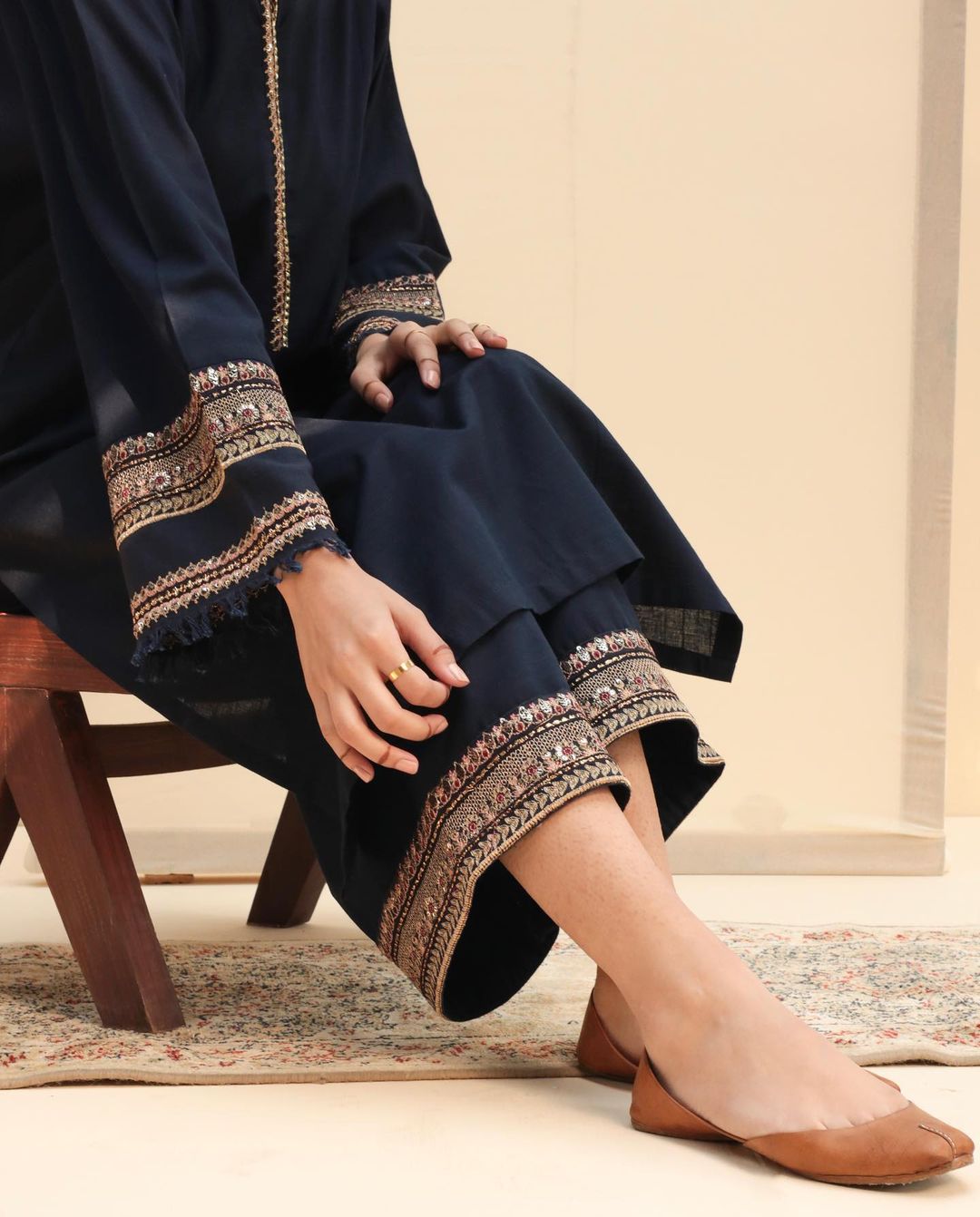 Midnight Blue | 2-pc stitched outfit