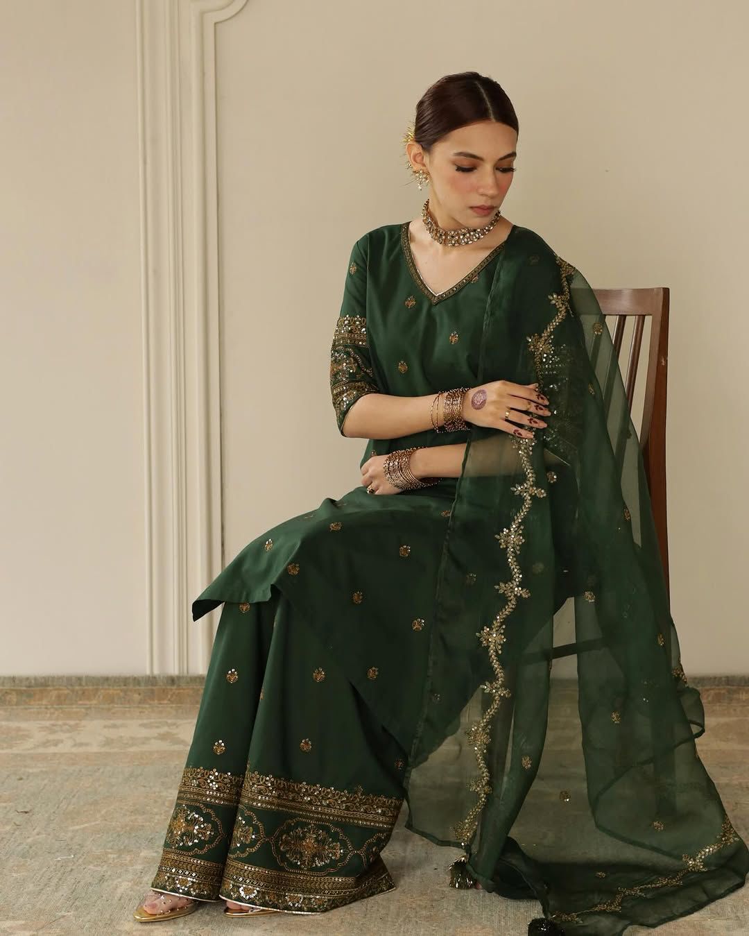 Midnight Green | 3-Piece Stitched Eid Arrival