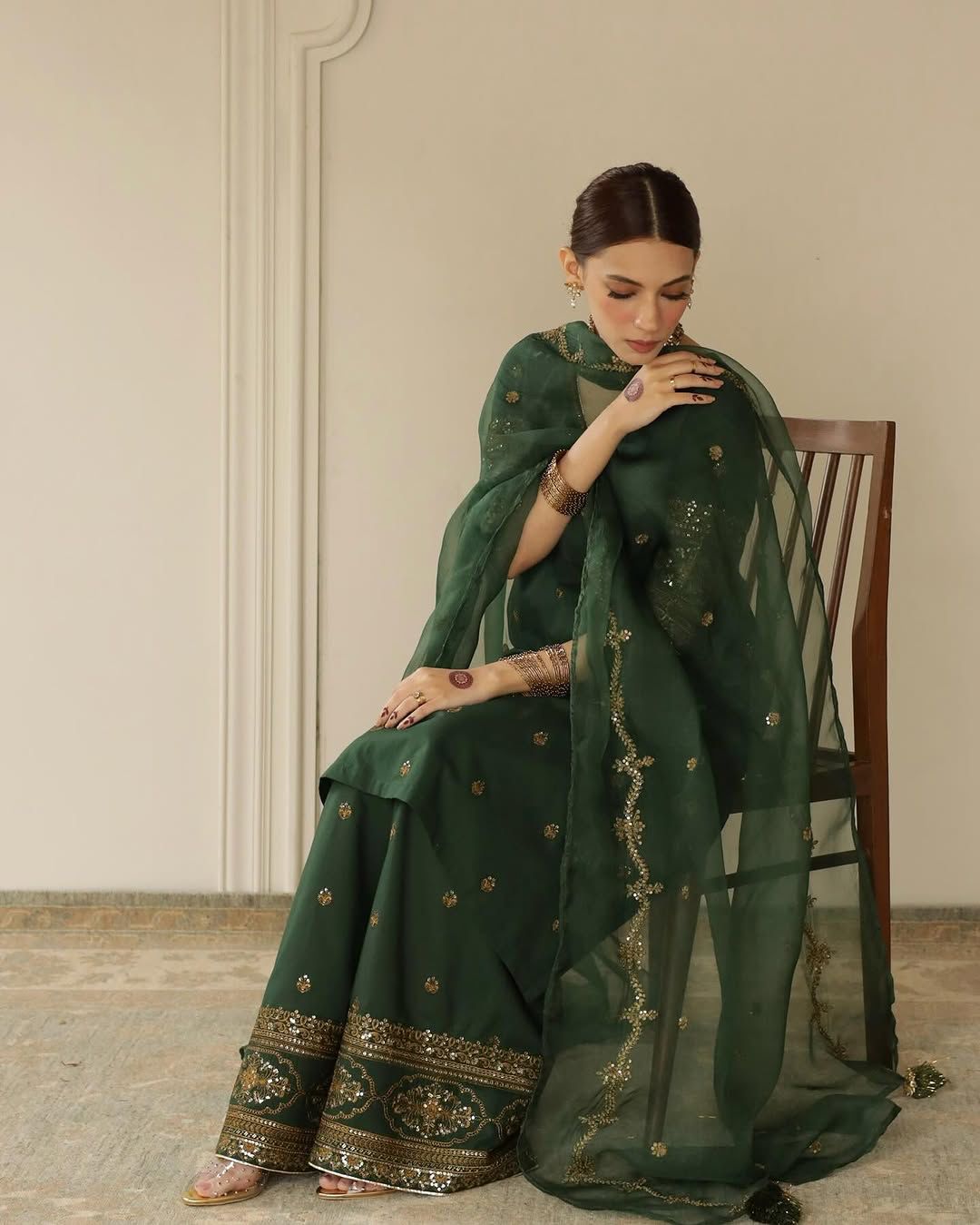 Midnight Green | 3-Piece Stitched Eid Arrival