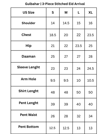 Gulbahar | 3-Piece Stitched Eid Arrival