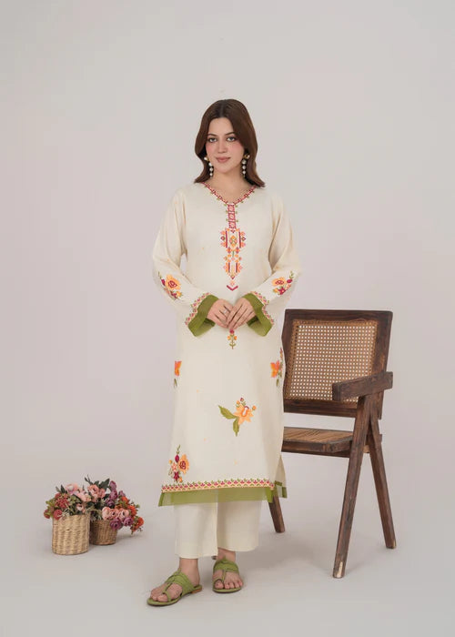 Ivory | 2-Piece Stitched Winter Arrival