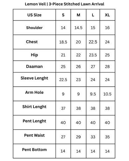 Lemon Veil | 3-Piece Stitched Lawn Arrival