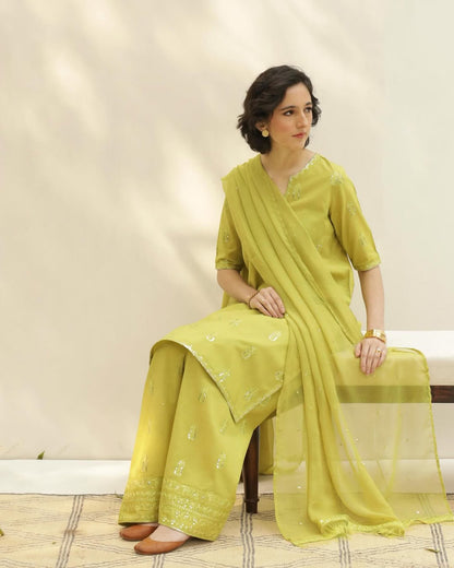 Lemon Veil | 3-Piece Stitched Lawn Arrival