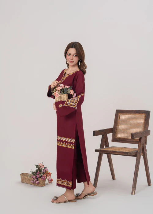 Maroon | 2-Piece Stitched Winter Arrival
