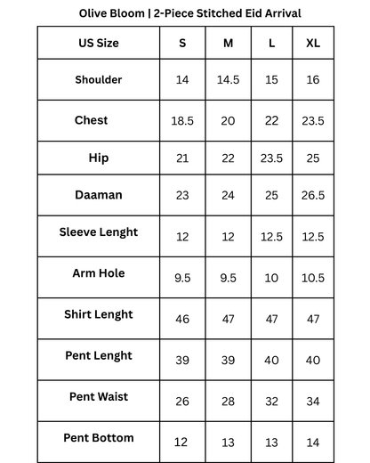 Olive Bloom | 2-Piece Stitched Eid Arrival