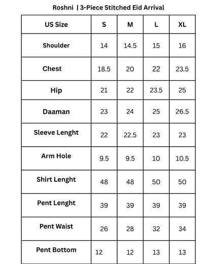 Roshni | 3-Piece Stitched Eid Arrival