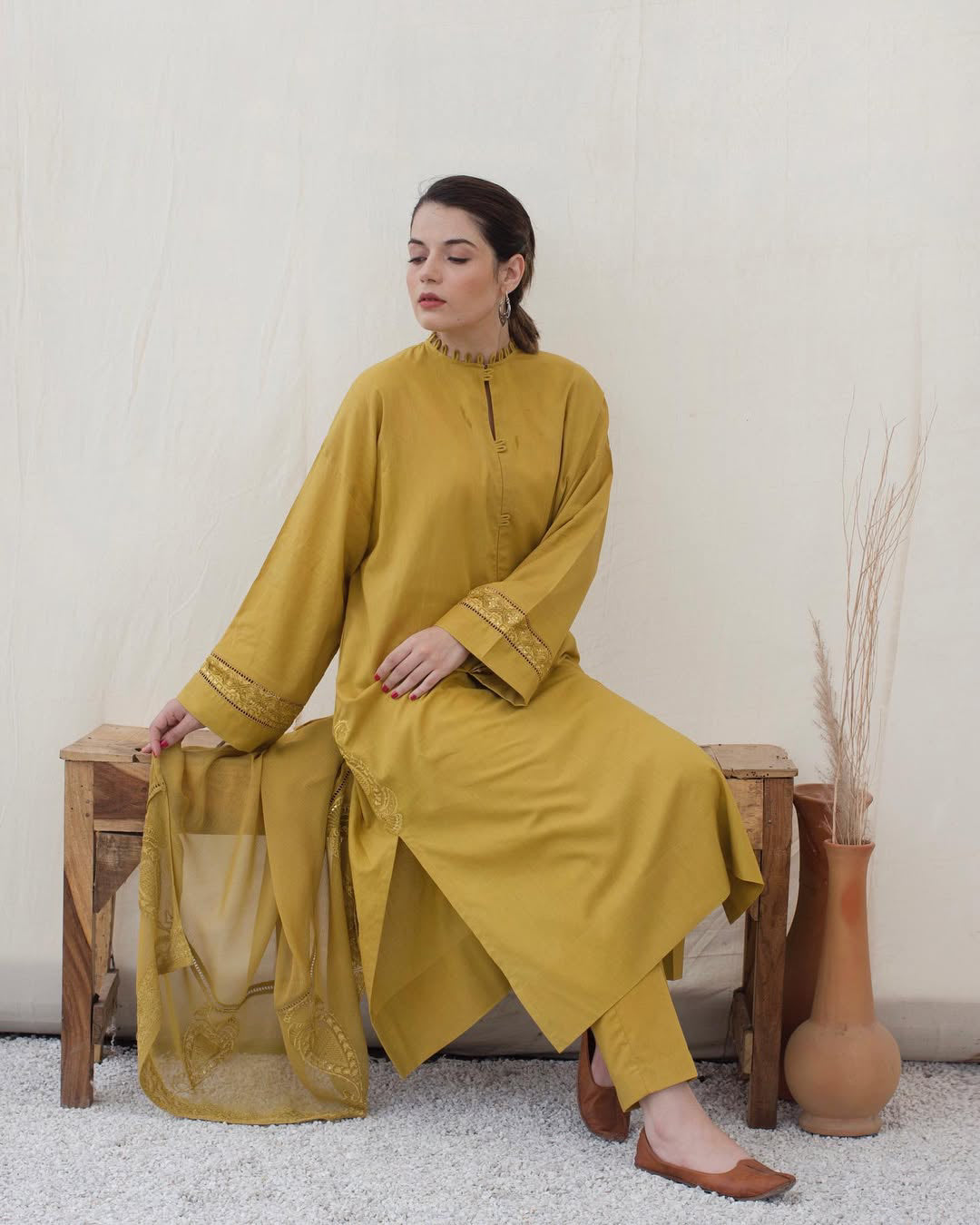 Mustard Bloom | 3-Piece Stitched Eid Arrival