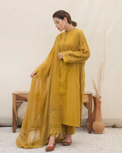 Mustard Bloom | 3-Piece Stitched Eid Arrival