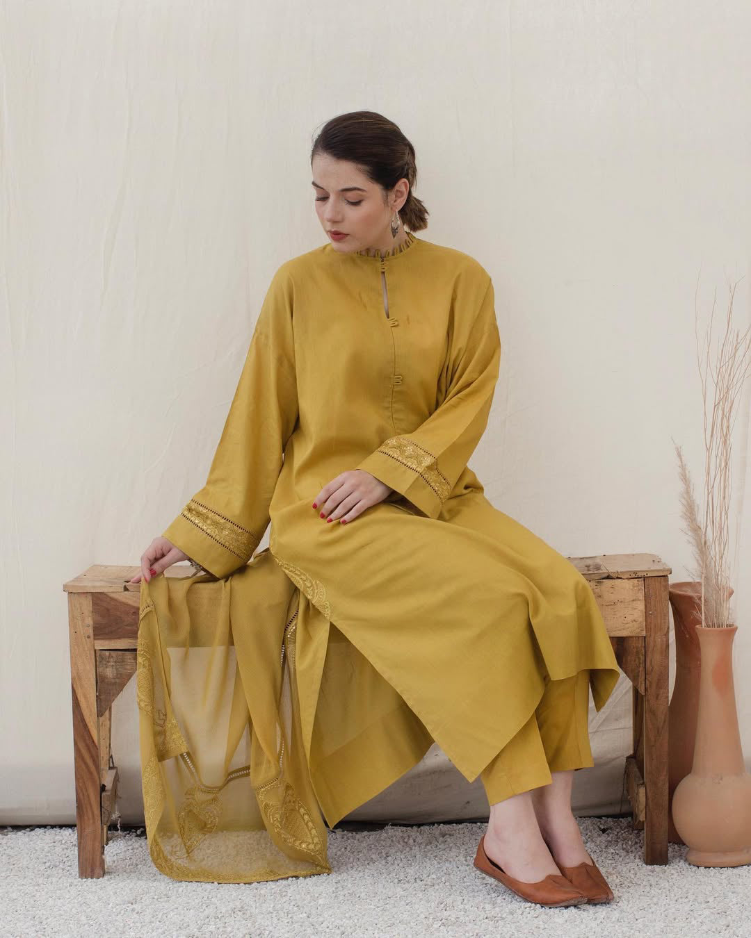 Mustard Bloom | 3-Piece Stitched Eid Arrival